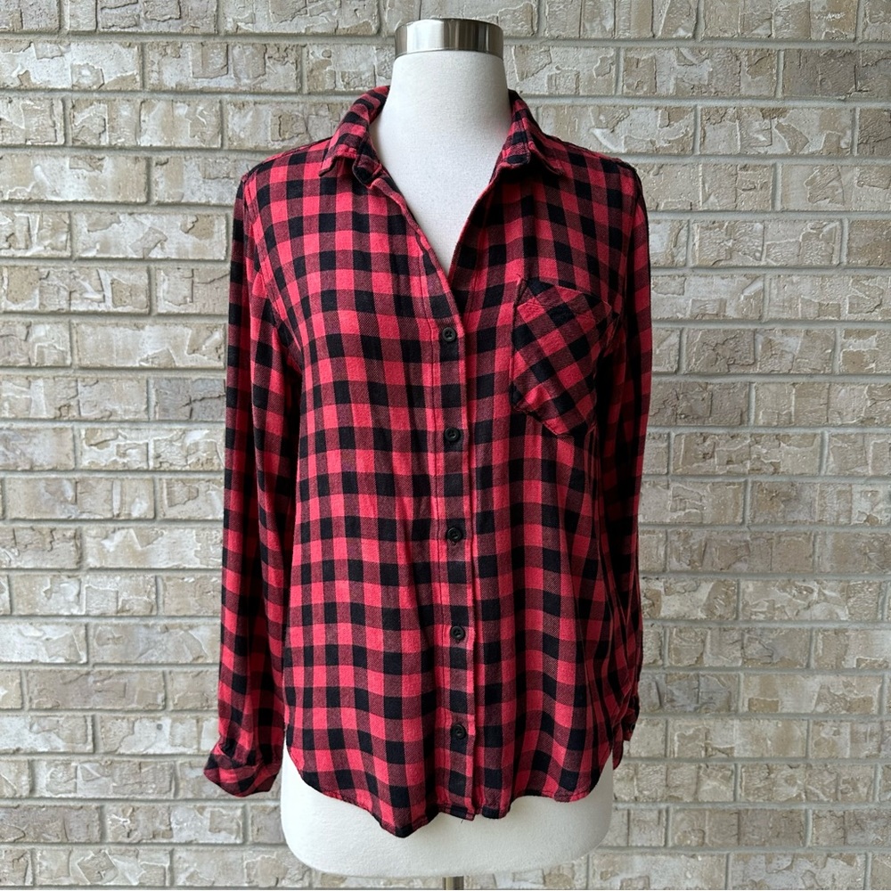 Cloth & Stone Plaid Button Up Shirt Size S 🌸